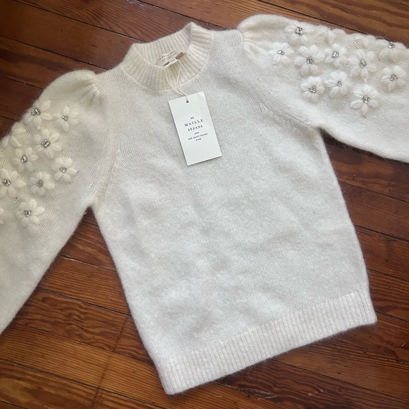 Sezane Sweaters - NWT Sezane Luke Jumper Ecru